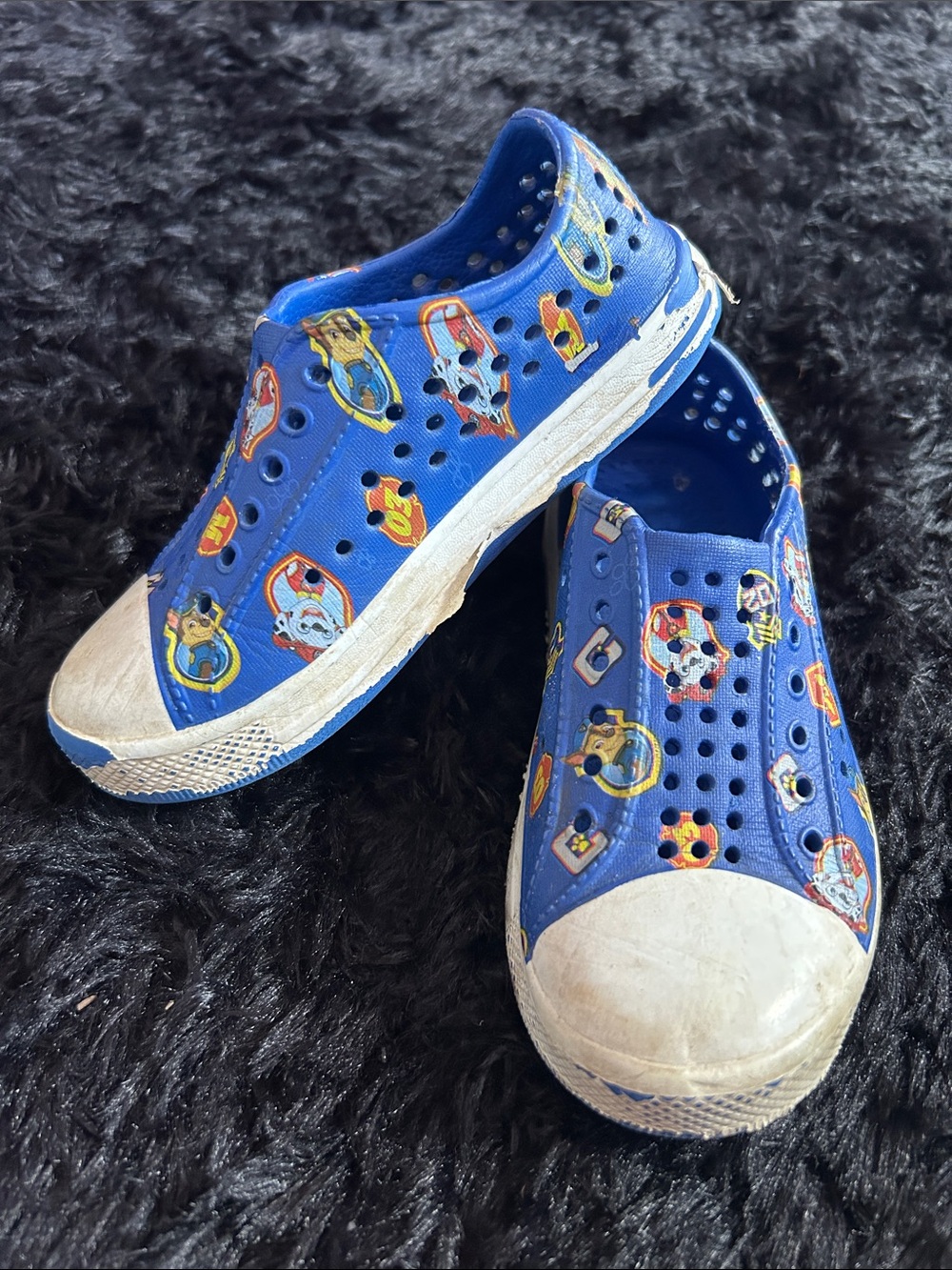 Kids Blue Character Slip-On Sneakers